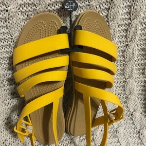 CROCS Yellow Sandals
